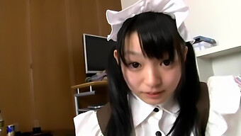 Konoha, A Japanese Beauty, Dons A Stunning Maid Outfit For A Sensual Blowjob